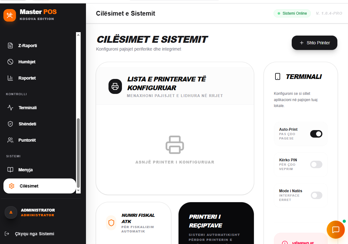 Cilësimet